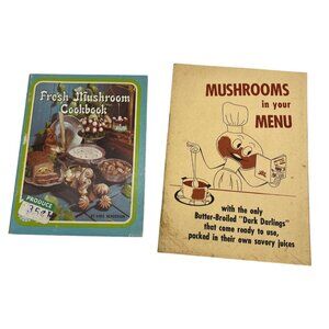 Vintage Mushroom Cookbooks 1968 Fresh Mushroom & 1956 Mushrooms In Your Menu